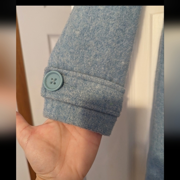 Mini Boden Wool Blend Coat with Quilted Floral Lining - Picture 3 of 8